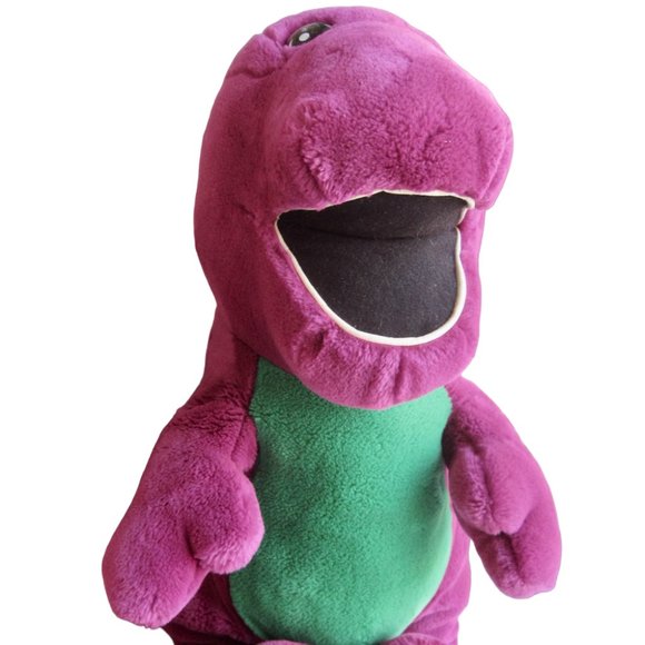 Vintage 90s Barney Plush Purple Dinosaur Stuffed Toy 18" - Picture 1 of 6